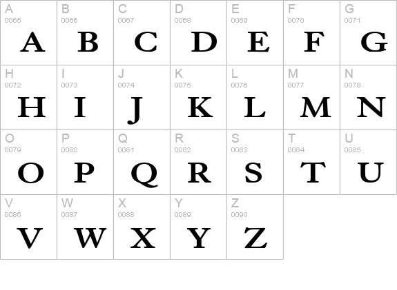 Bliss Wide Bold uppercase A-Z preview