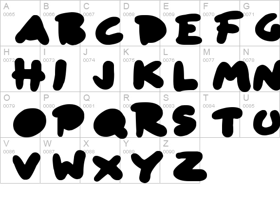 Blob Toon Shadows
 uppercase A-Z preview