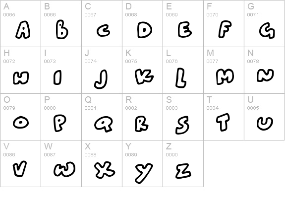 Blobtastics
 uppercase A-Z preview