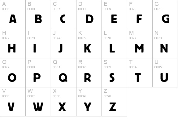 Block Berthold Regular uppercase A-Z preview