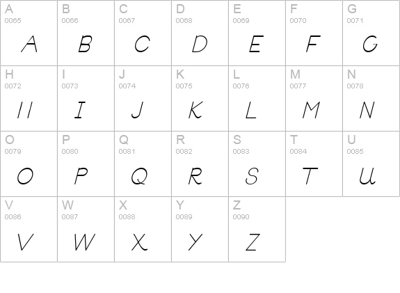 Block Letters Tryout uppercase A-Z preview