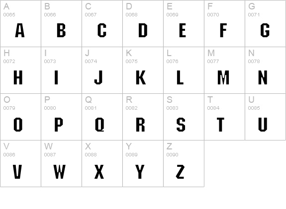 Block Wide Normal uppercase A-Z preview