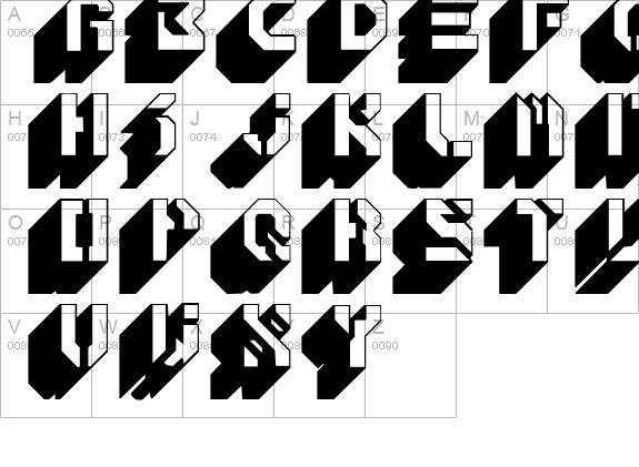Blockbuster uppercase A-Z preview