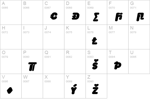 Blocker-DubLowFiveExpert uppercase A-Z preview