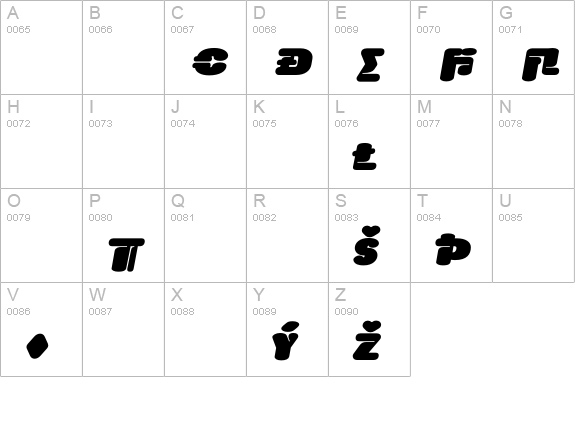 Blocker-DubLowSixExpert uppercase A-Z preview