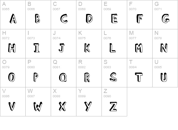 BlockheadDarkSide uppercase A-Z preview