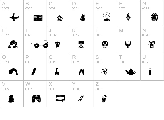 BlockheadIllustUnplugged uppercase A-Z preview
