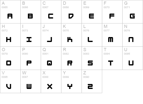 blockit Normal uppercase A-Z preview