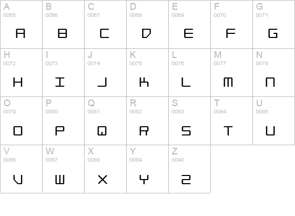 blockit Thin uppercase A-Z preview