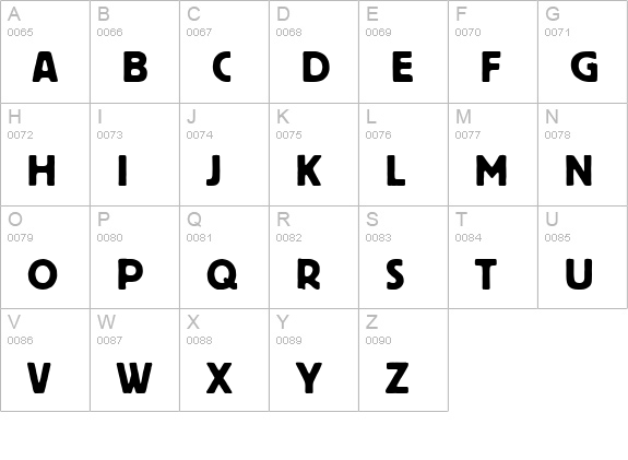 Blofeld-Regular uppercase A-Z preview