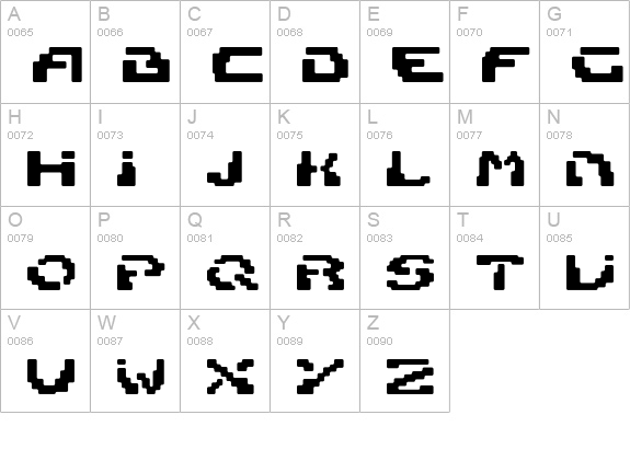 Blokk uppercase A-Z preview