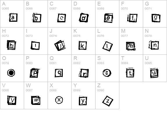 Bloktype uppercase A-Z preview