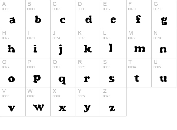 BlooperSolid uppercase A-Z preview