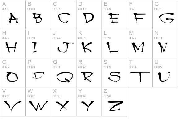 Blottooo uppercase A-Z preview