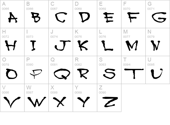 Blottooo40oz uppercase A-Z preview