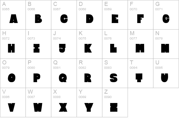 Bloxxxx ExtraBold uppercase A-Z preview