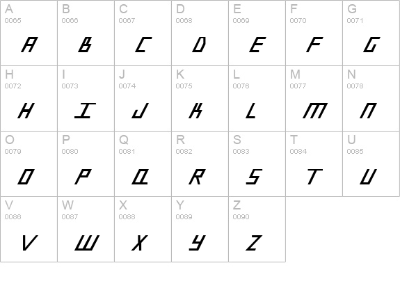 Blue July ExtraBold uppercase A-Z preview