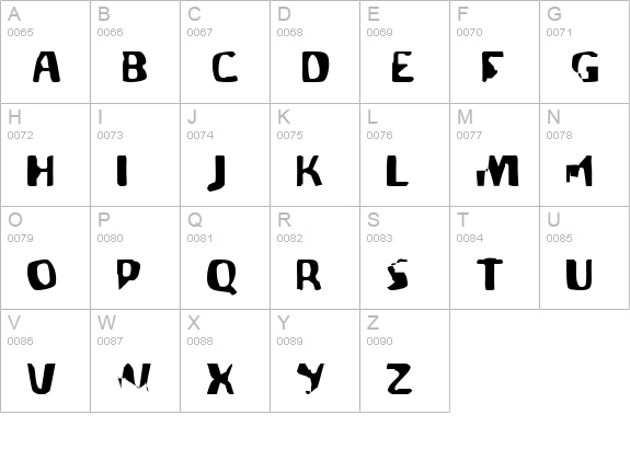 BlueArsenalOne uppercase A-Z preview
