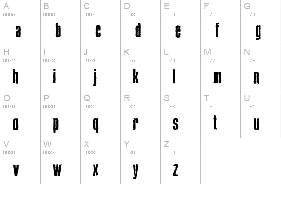 BlueCake uppercase A-Z preview