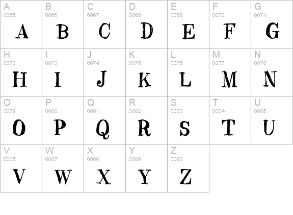 BlueCentury uppercase A-Z preview