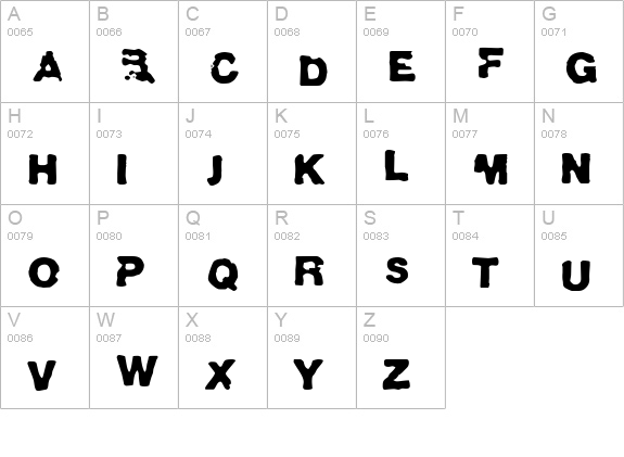 BlueNorma uppercase A-Z preview