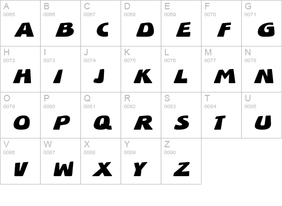 BlueStone uppercase A-Z preview