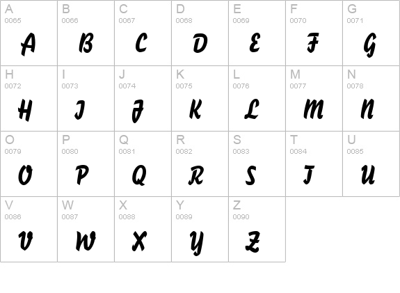 Bluff-Regular uppercase A-Z preview