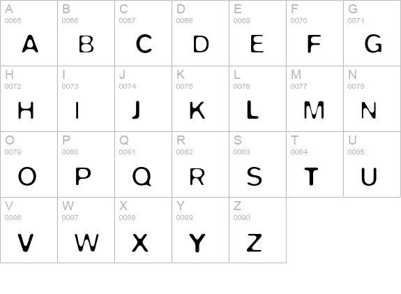 BlurLight uppercase A-Z preview