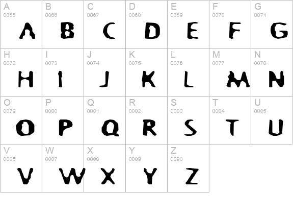 BlurrdWide uppercase A-Z preview