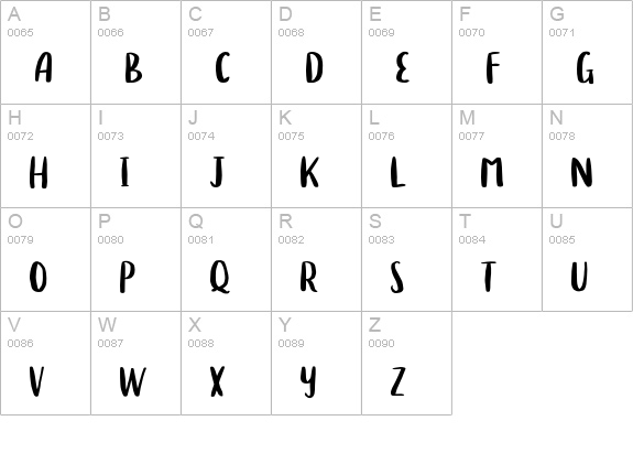 Blusty Sans uppercase A-Z preview