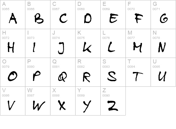 blzee uppercase A-Z preview