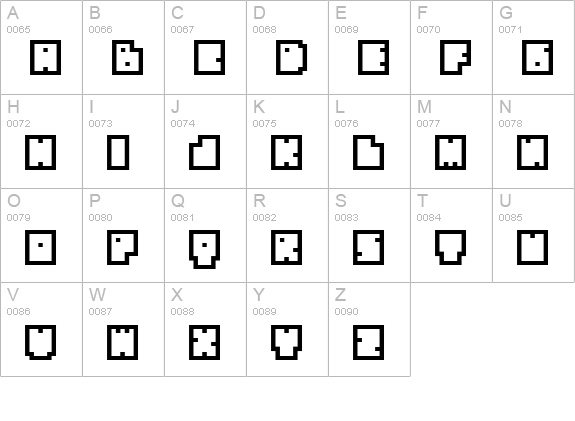 BM biscuit A9 uppercase A-Z preview
