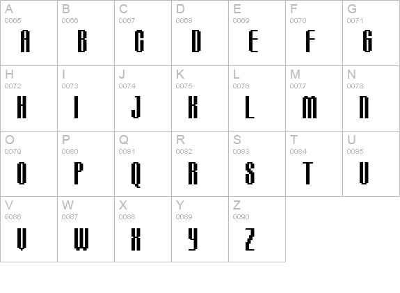 BM delico A16 uppercase A-Z preview