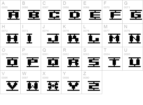BM plamo A9 uppercase A-Z preview