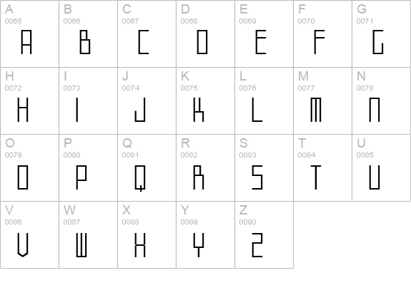 BN Defect uppercase A-Z preview