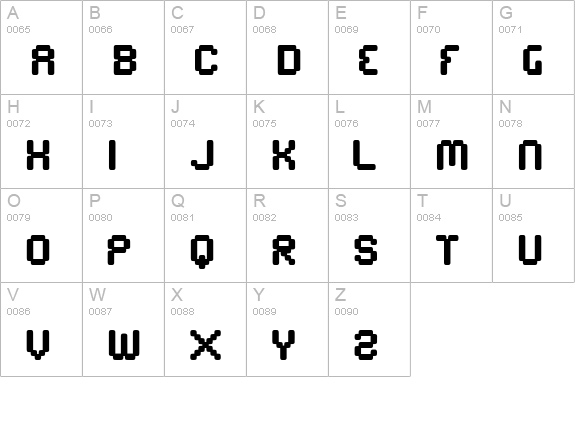 BN Emulator uppercase A-Z preview