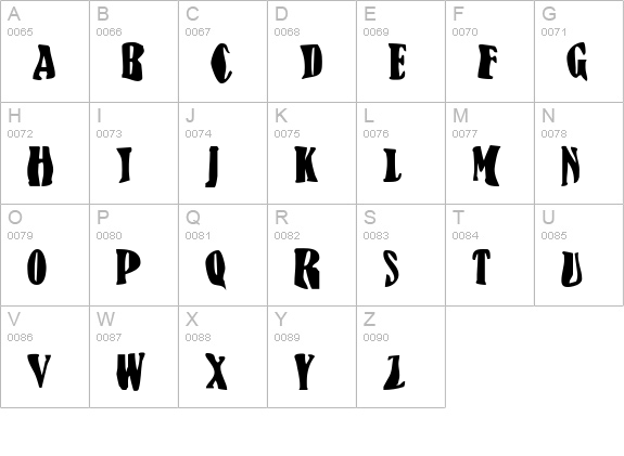 BN-FishEye uppercase A-Z preview