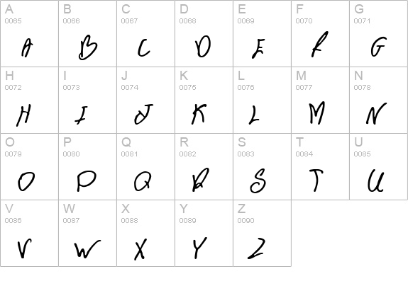 BN FontBoy uppercase A-Z preview
