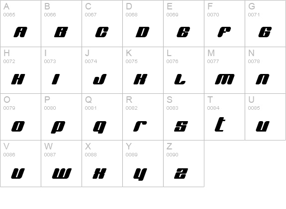 BN Jinx uppercase A-Z preview