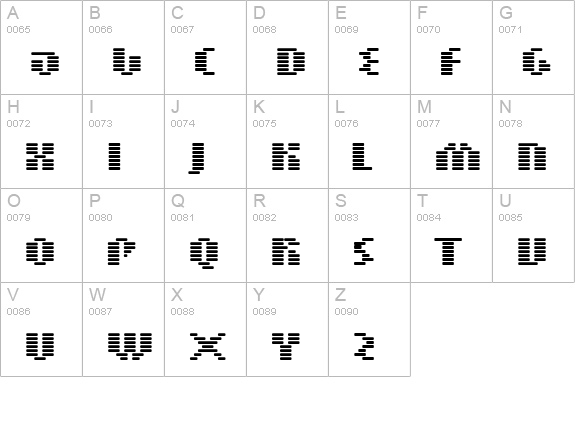 BN Moog Boy uppercase A-Z preview