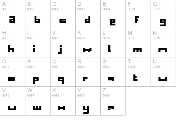 BN Space Chick uppercase A-Z preview