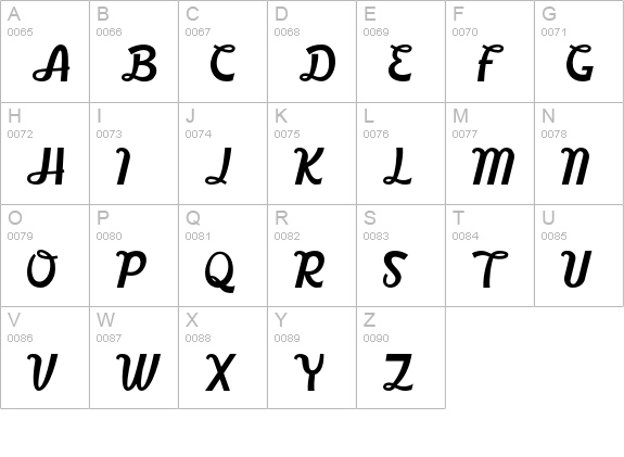 Boardley uppercase A-Z preview