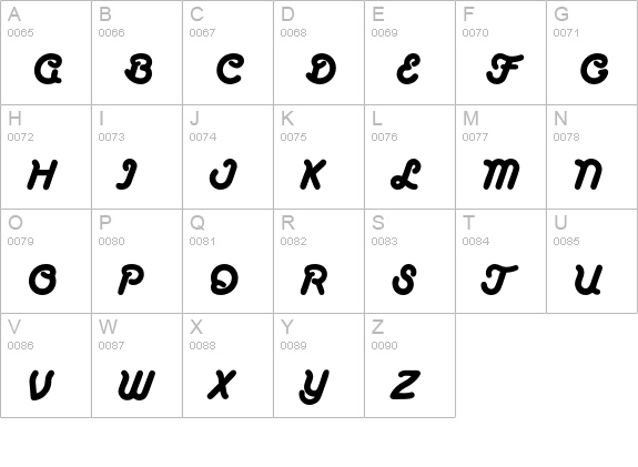 BoaScript-Normal uppercase A-Z preview