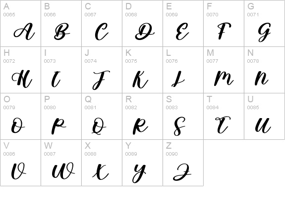Boba uppercase A-Z preview