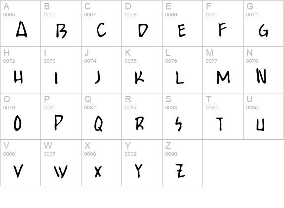 Bobcat uppercase A-Z preview