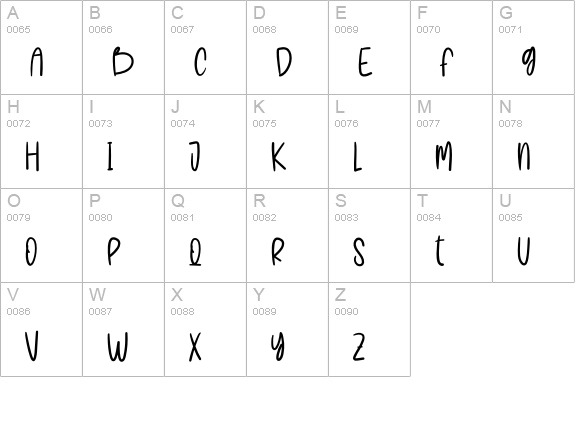 Bobo uppercase A-Z preview