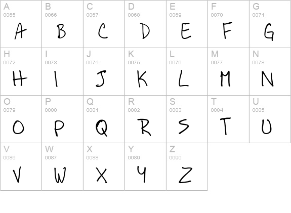 BoBsFrAnTiC True Type uppercase A-Z preview