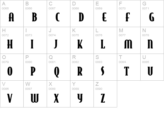 BodegaSerif-BlackOldstyle uppercase A-Z preview