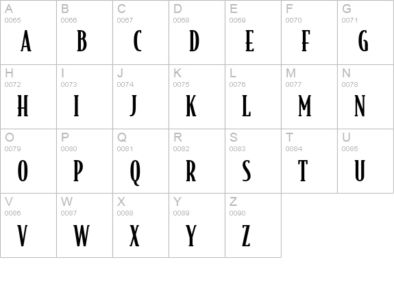 BodegaSerif-Medium uppercase A-Z preview