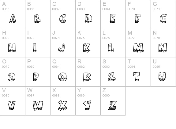 Bodie MF Holly uppercase A-Z preview